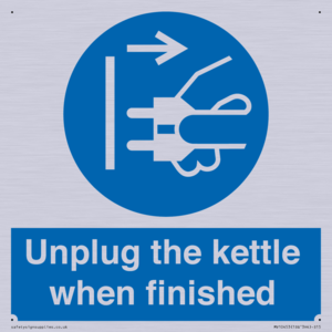 Unplug the kettle when finished